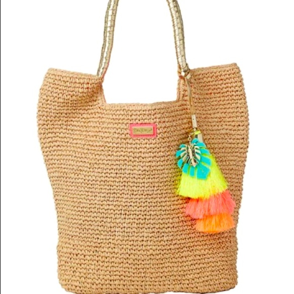 Lilly Pulitzer Cha Cha Straw Tote